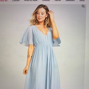 Blue bridesmaid dress